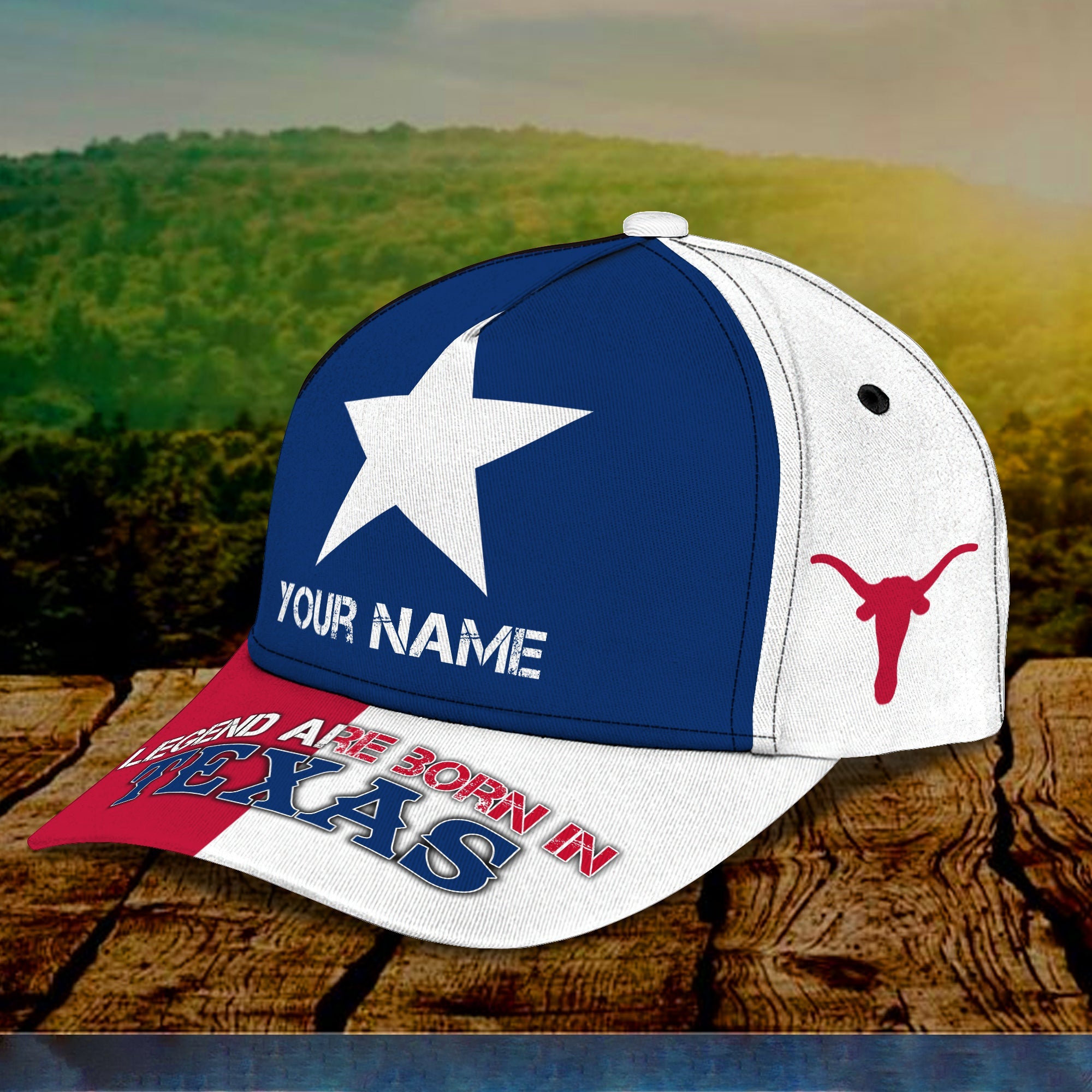 3D Classic Cap Texas Personalized Name Cap 994 Trucker Hats Custom Hats Gifts For Men & Women
