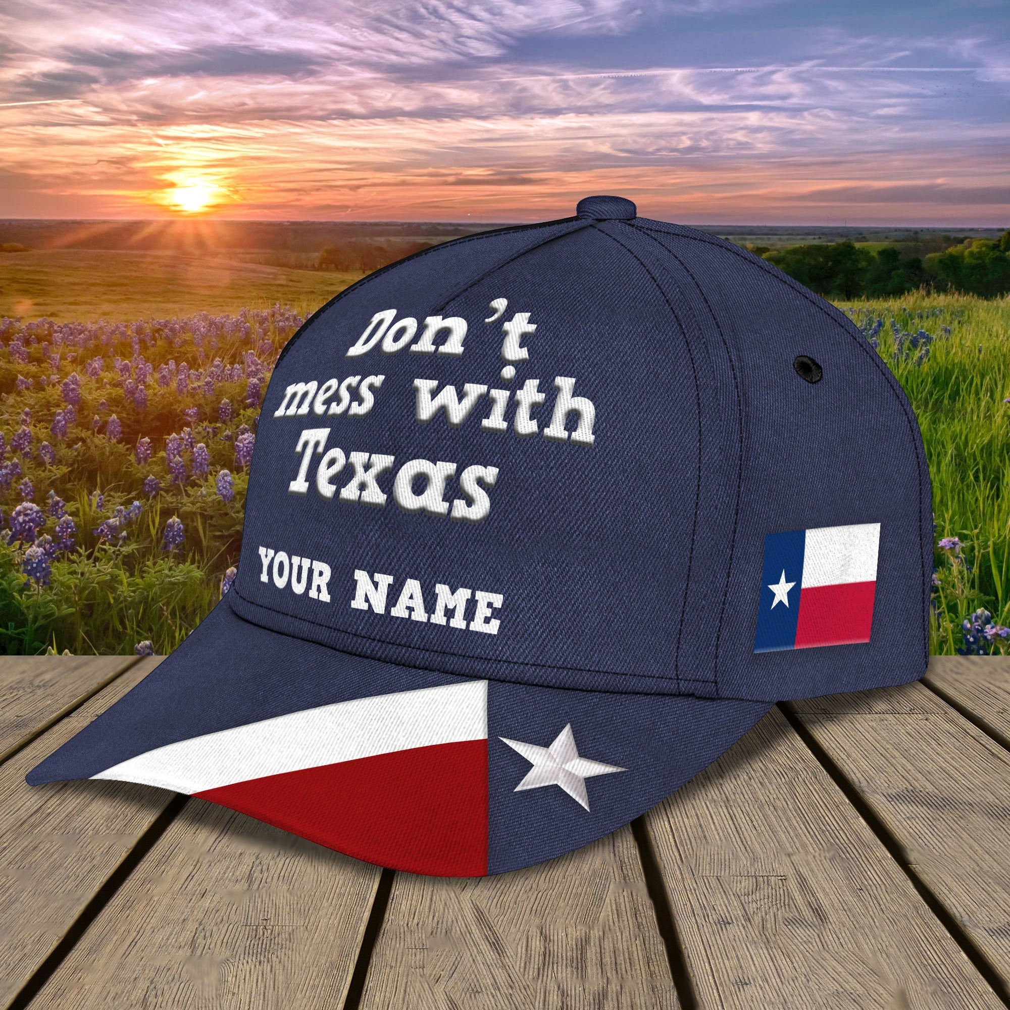 3D Classic Cap Texas1 Personalized Name Cap Trucker Hats Custom Hats Gifts For Men & Women