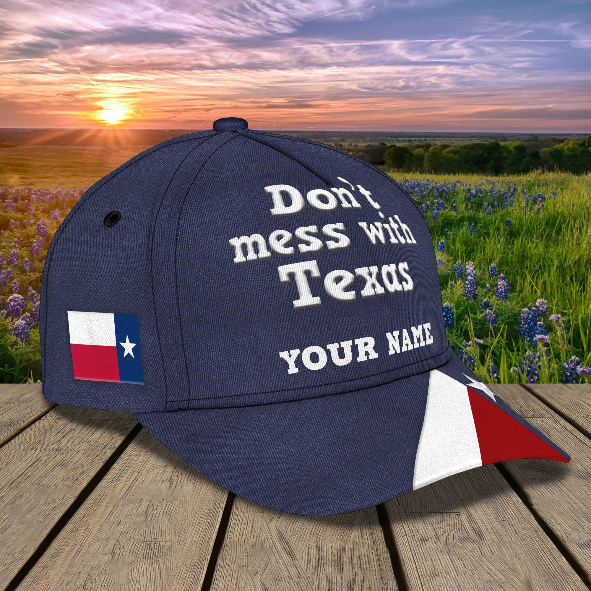 3D Classic Cap Texas1 Personalized Name Cap Trucker Hats Custom Hats Gifts For Men & Women