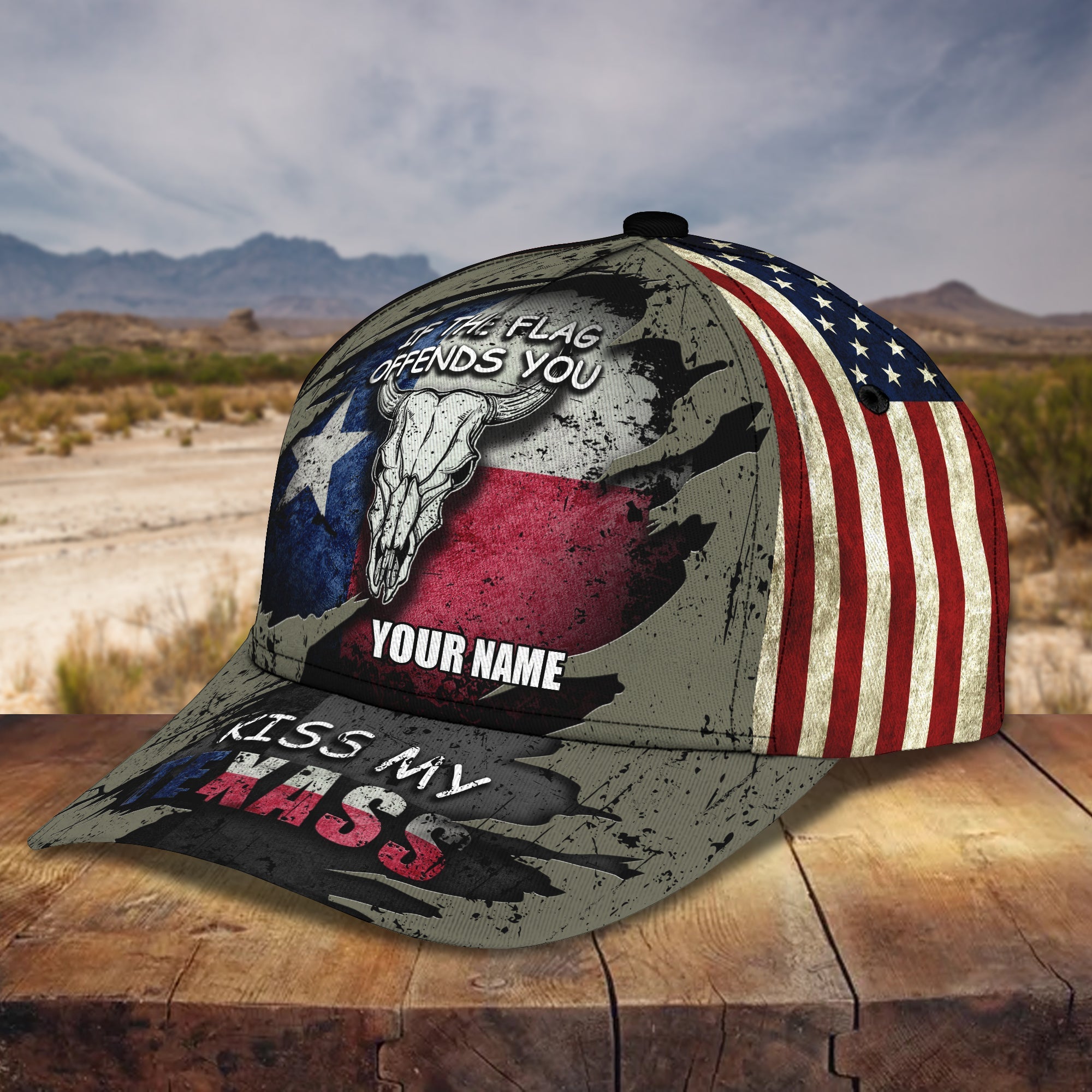 3D Classic Cap Texas2 Personalized Name Cap Trucker Hats Custom Hats Gifts For Men & Women