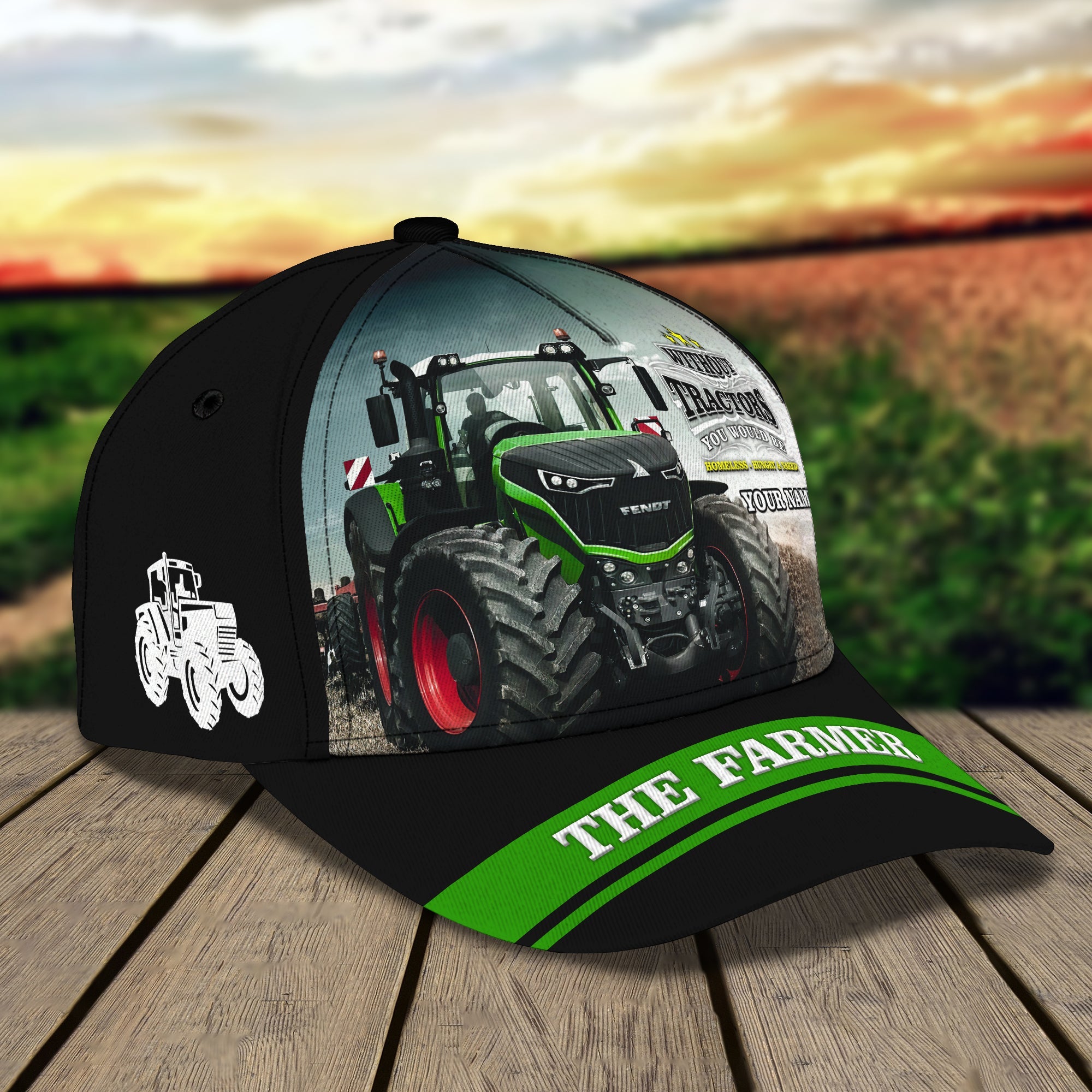 3D Classic Cap The Farmer Personalized Name Cap 32 Trucker Hats Custom Hats Gifts For Men & Women