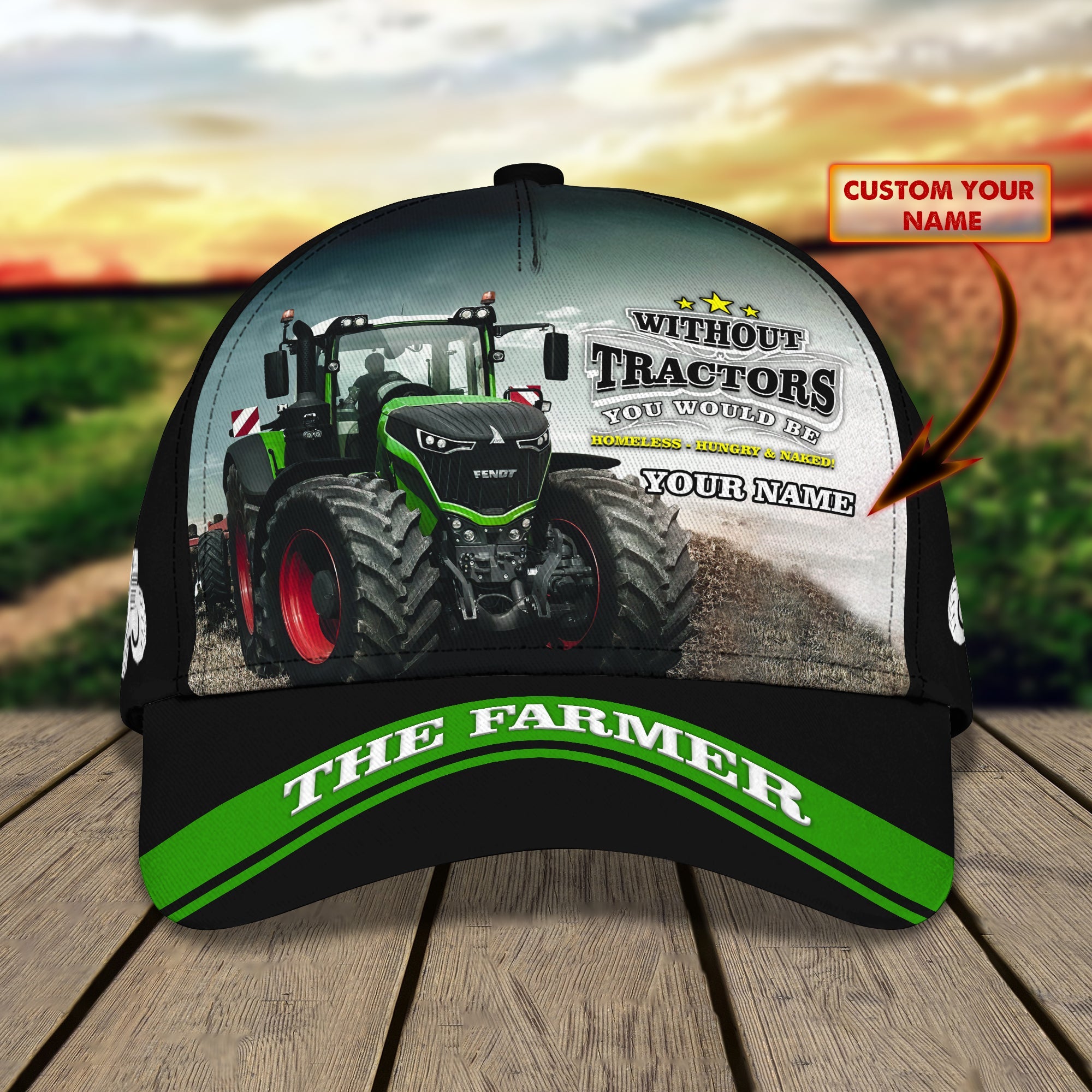 3D Classic Cap The Farmer Personalized Name Cap 32 Trucker Hats Custom Hats Gifts For Men & Women
