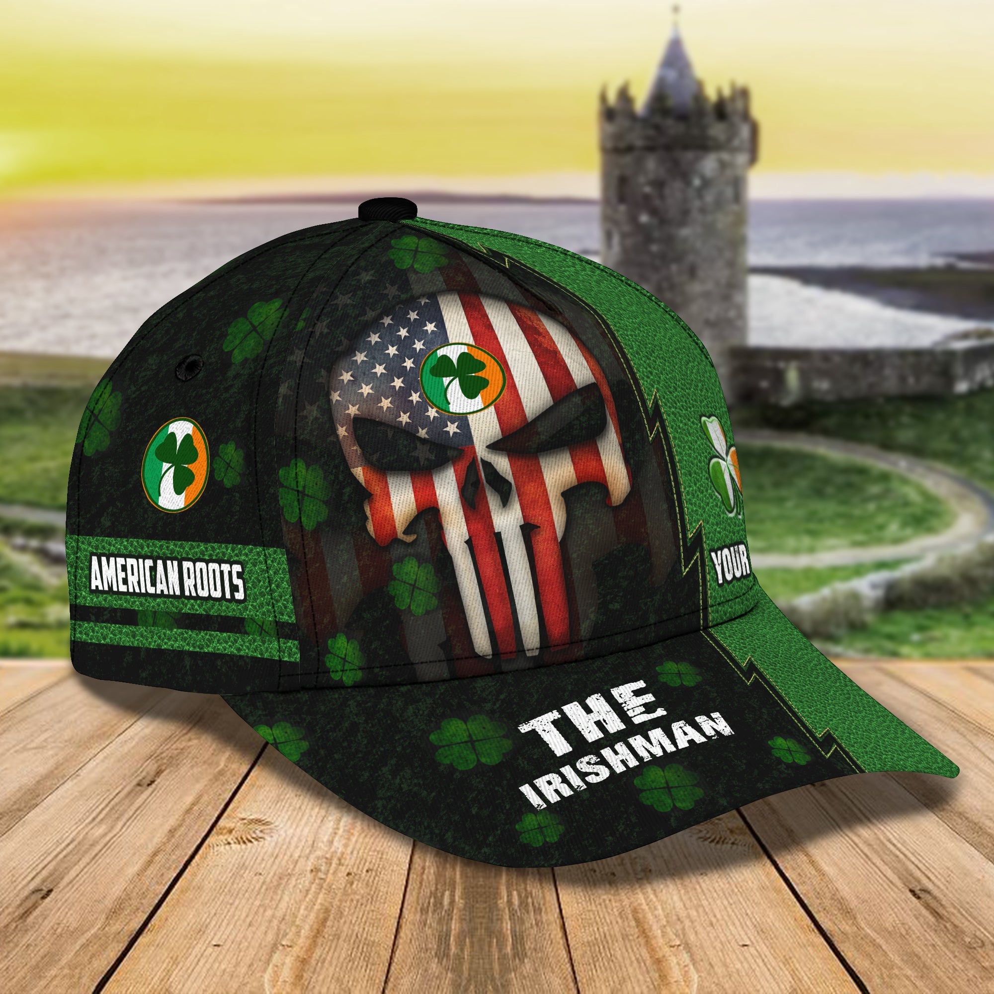 3D Classic Cap The Irishman 02 Personalized Name Cap Trucker Hats Custom Hats Gifts For Men & Women