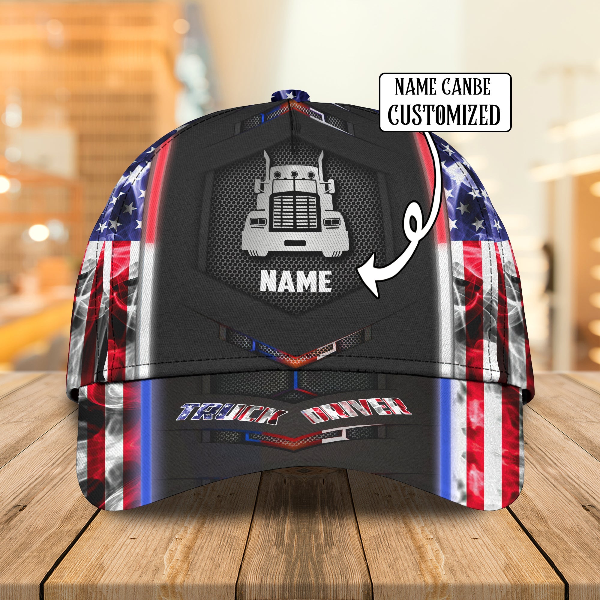 3D Classic Cap Trucker 01 Personalized Name Cap Trucker Hats Custom Hats Gifts For Men & Women