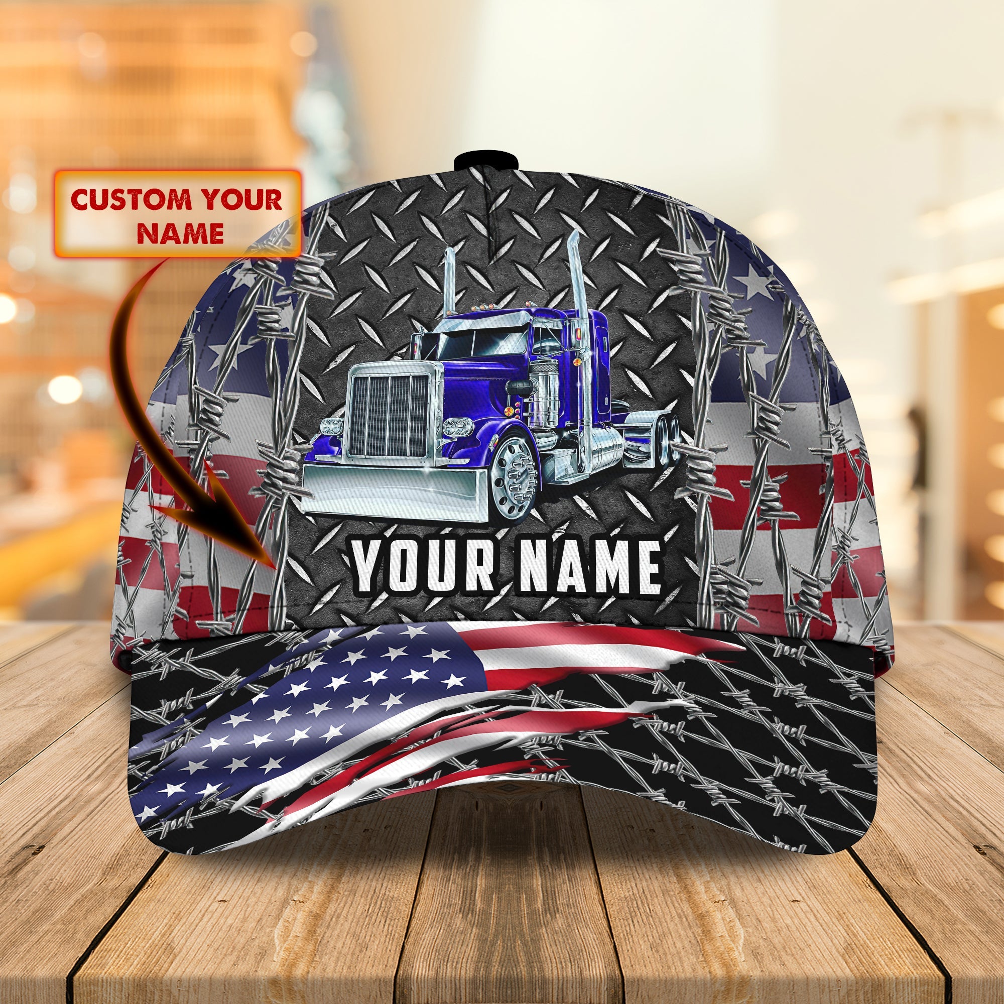 3D Classic Cap Trucker 020 Personalized Name Cap Trucker Hats Custom Hats Gifts For Men & Women