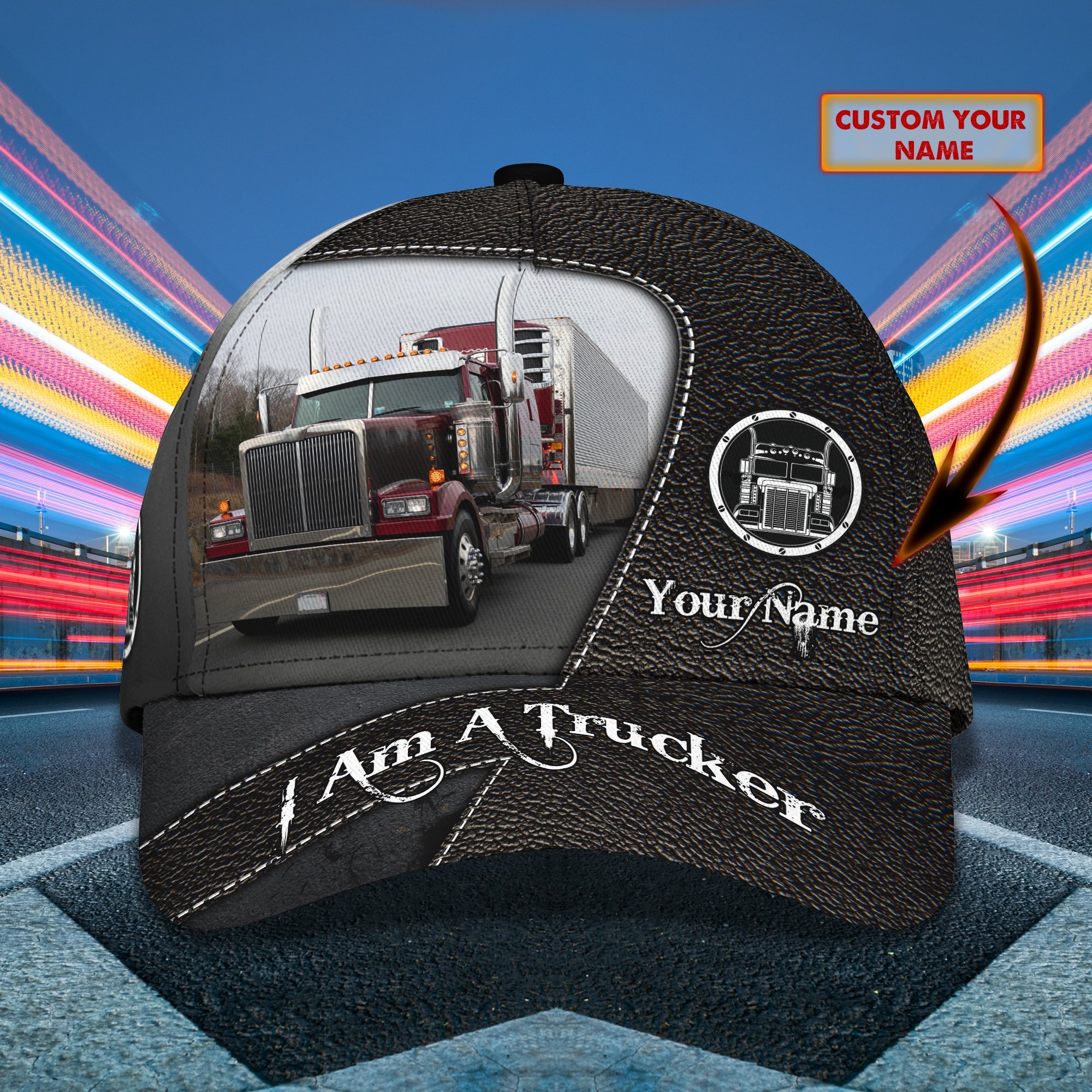 3D Classic Cap Trucker Cap11 Personalized Name Cap Trucker Hats Custom Hats Gifts For Men & Women