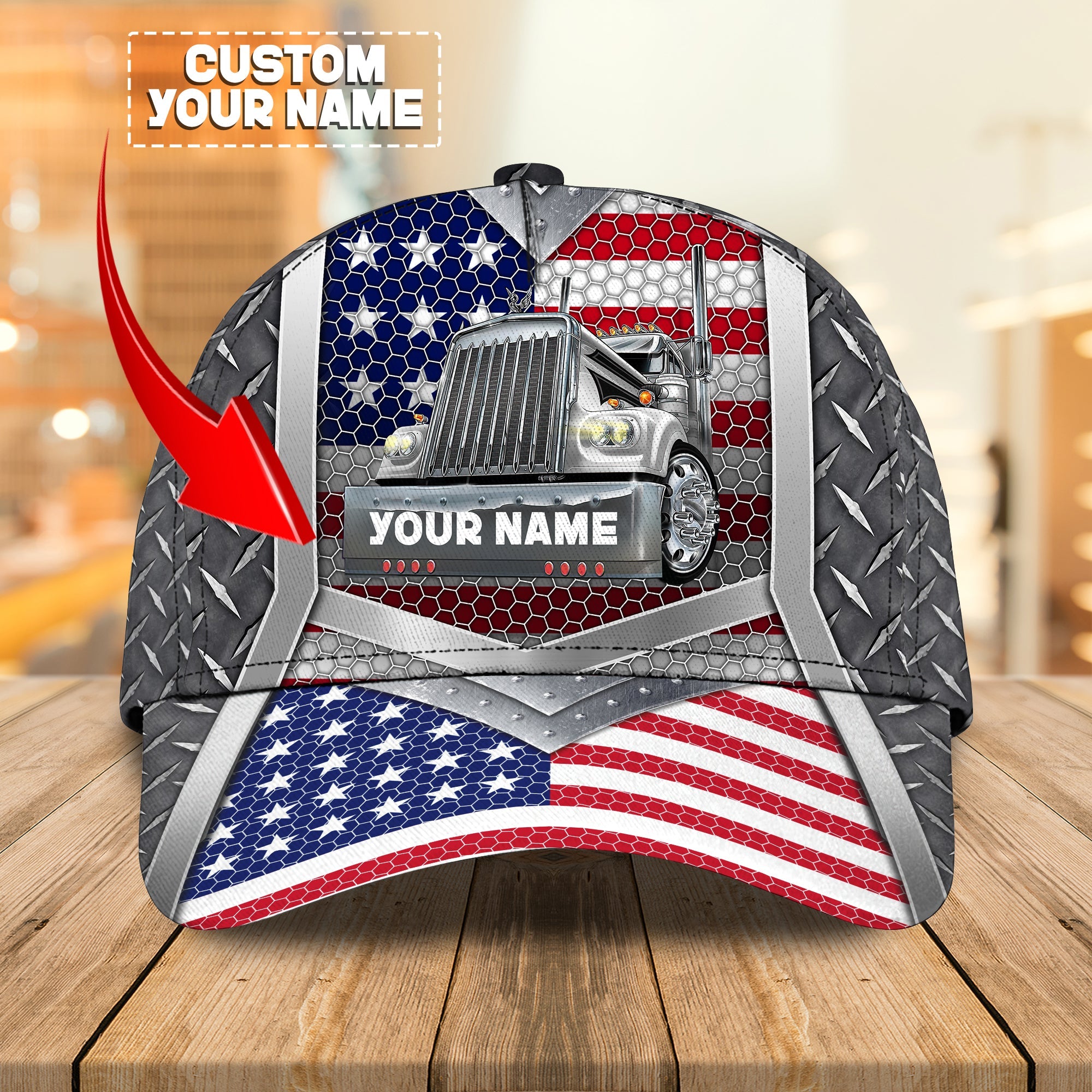 3D Classic Cap Trucker Cap1Personalized Name Cap Trucker Hats Custom Hats Gifts For Men & Women