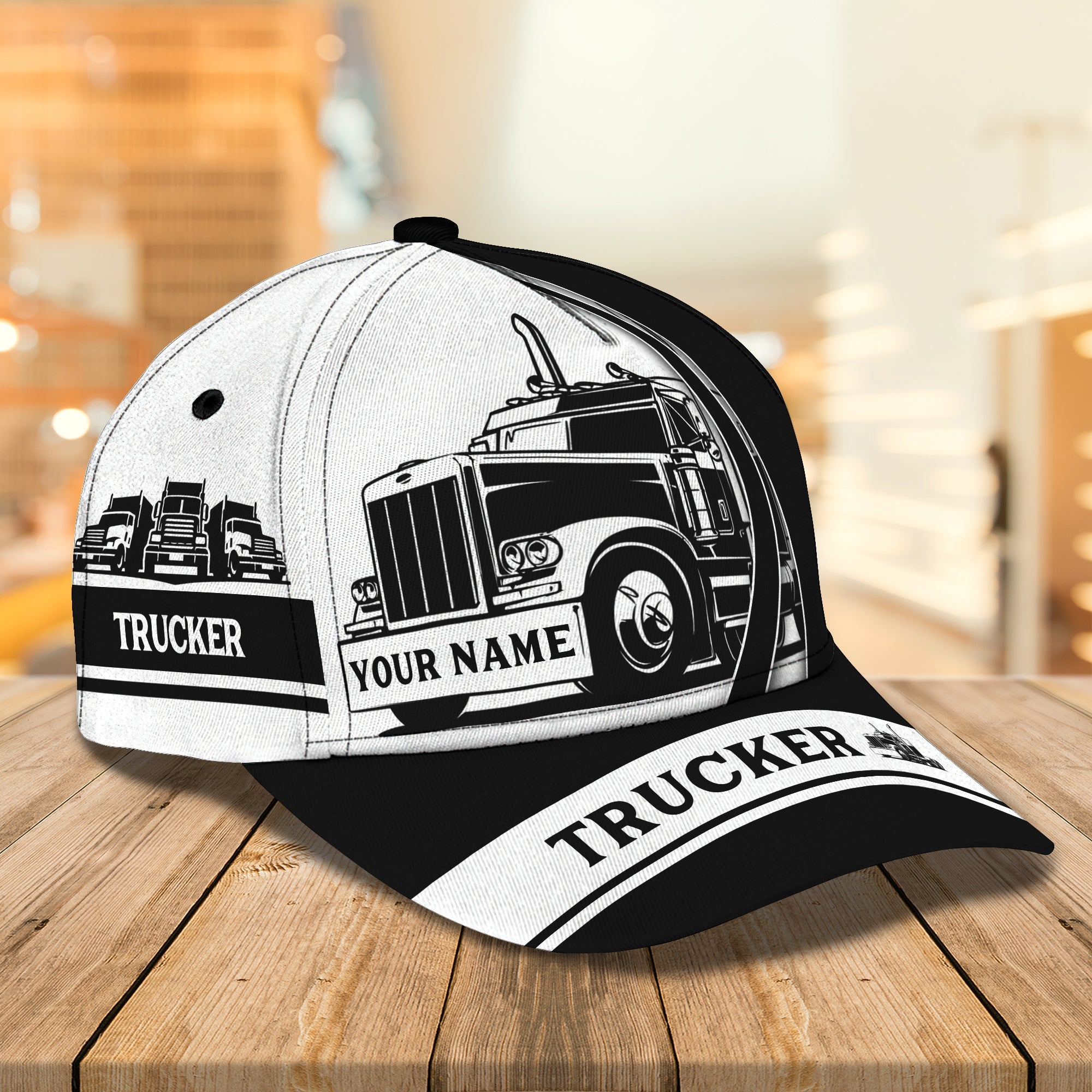 3D Classic Cap Trucker Personalized Name Cap 02 Trucker Hats Custom Hats Gifts For Men & Women