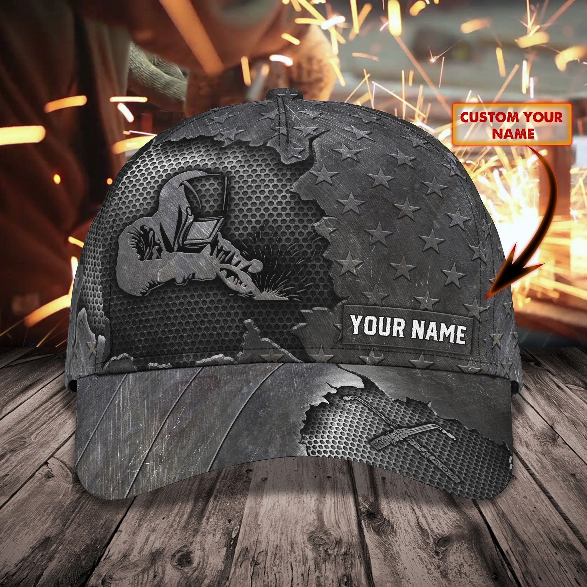 3D Classic Cap Welder 2 Personalized Name Cap 41 Trucker Hats Custom Hats Gifts For Men & Women