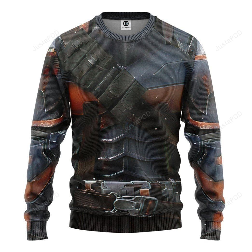 3D Dc Deathstroke Suit Ugly Christmas Sweater Adult 3D Funny Matching for family