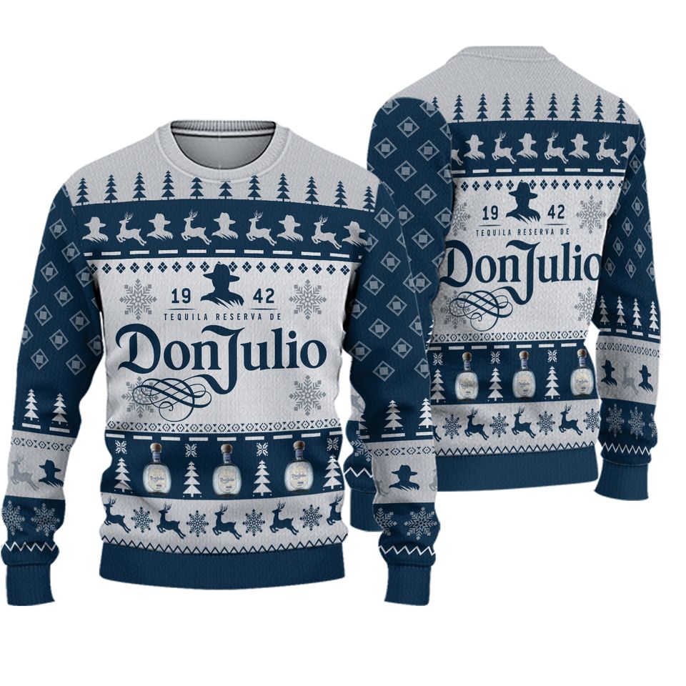 3D Don Julio Tequila Reservade 1942 Ugly Sweater Christmas
