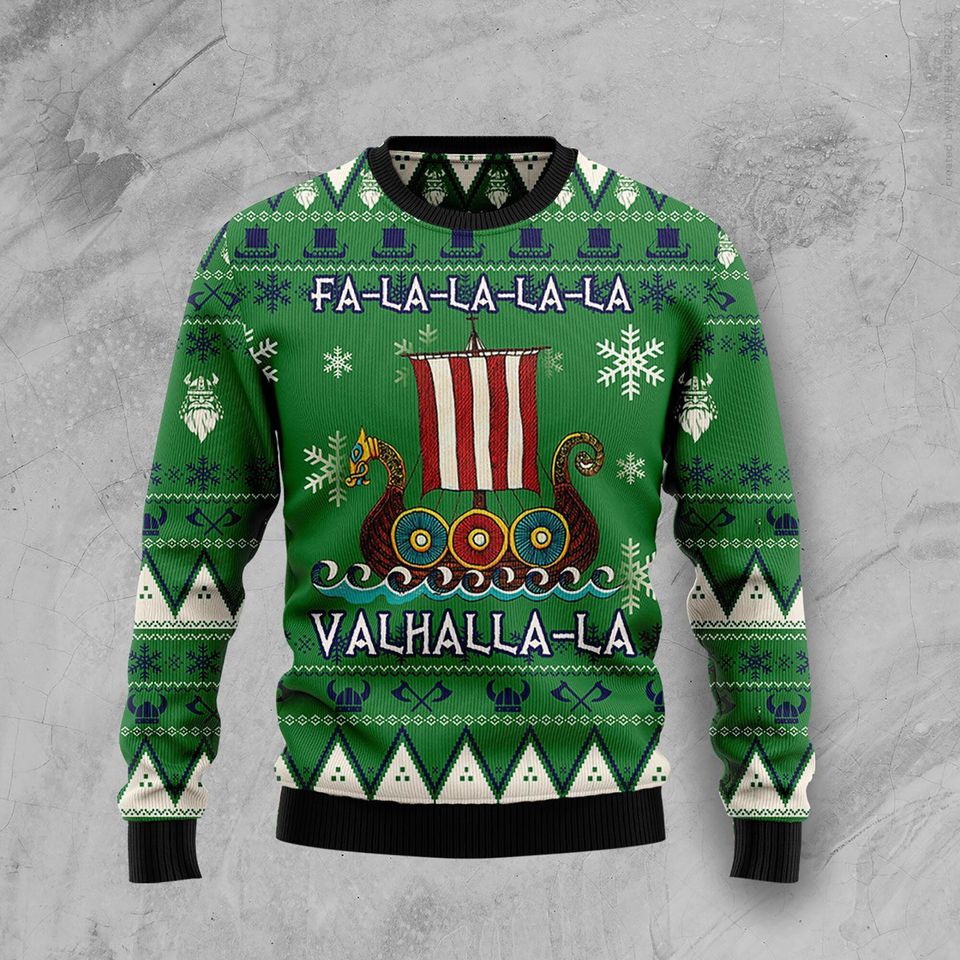 3D Fa-la-la-la Valhalla-la Viking Christmas Sweater