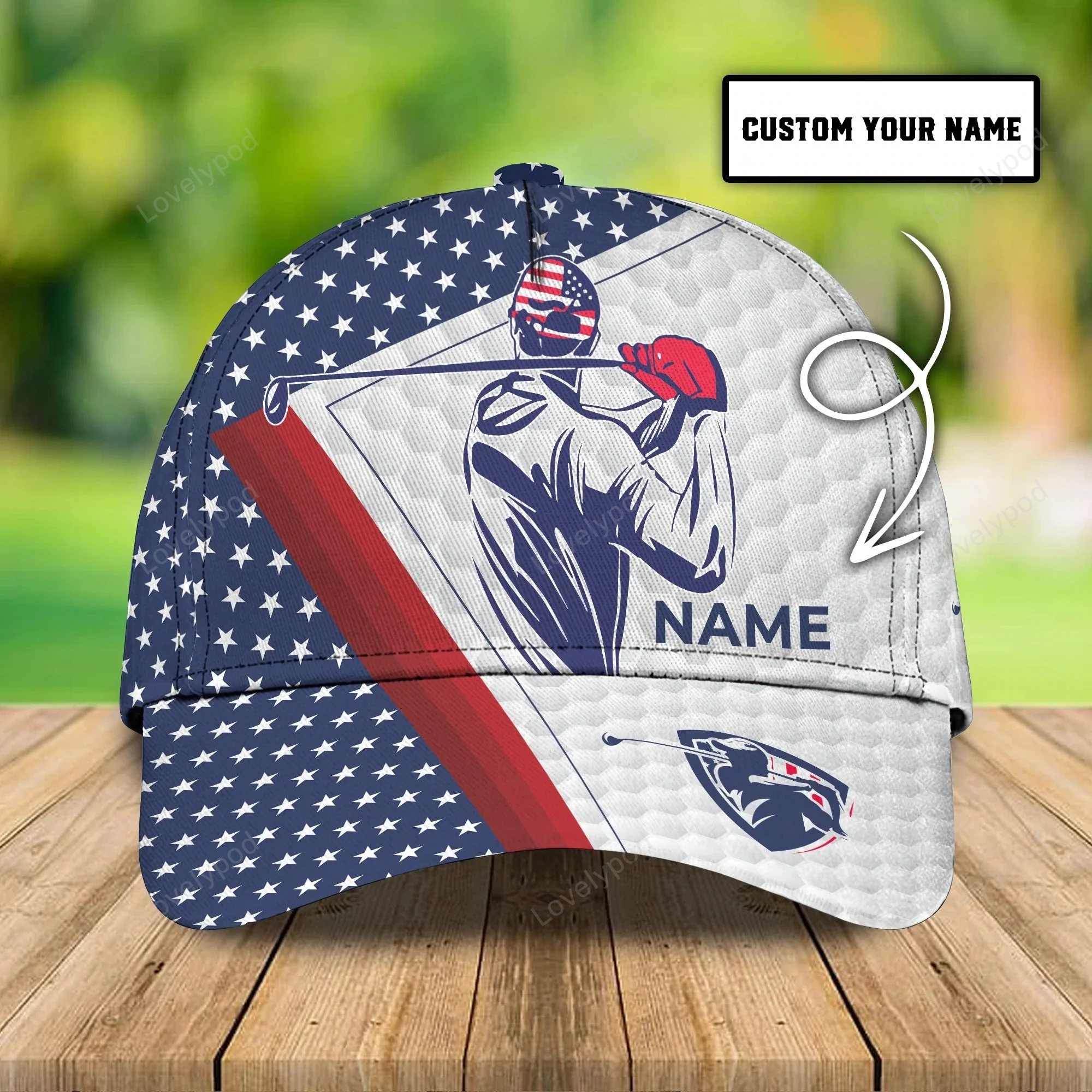 3D Full Print Classic Cap Hat For Golfer, American Golfer Gifts, Good Quality Golf Cap For Men And Woman Trucker Hats Custom Hats Gifts For Men & Women