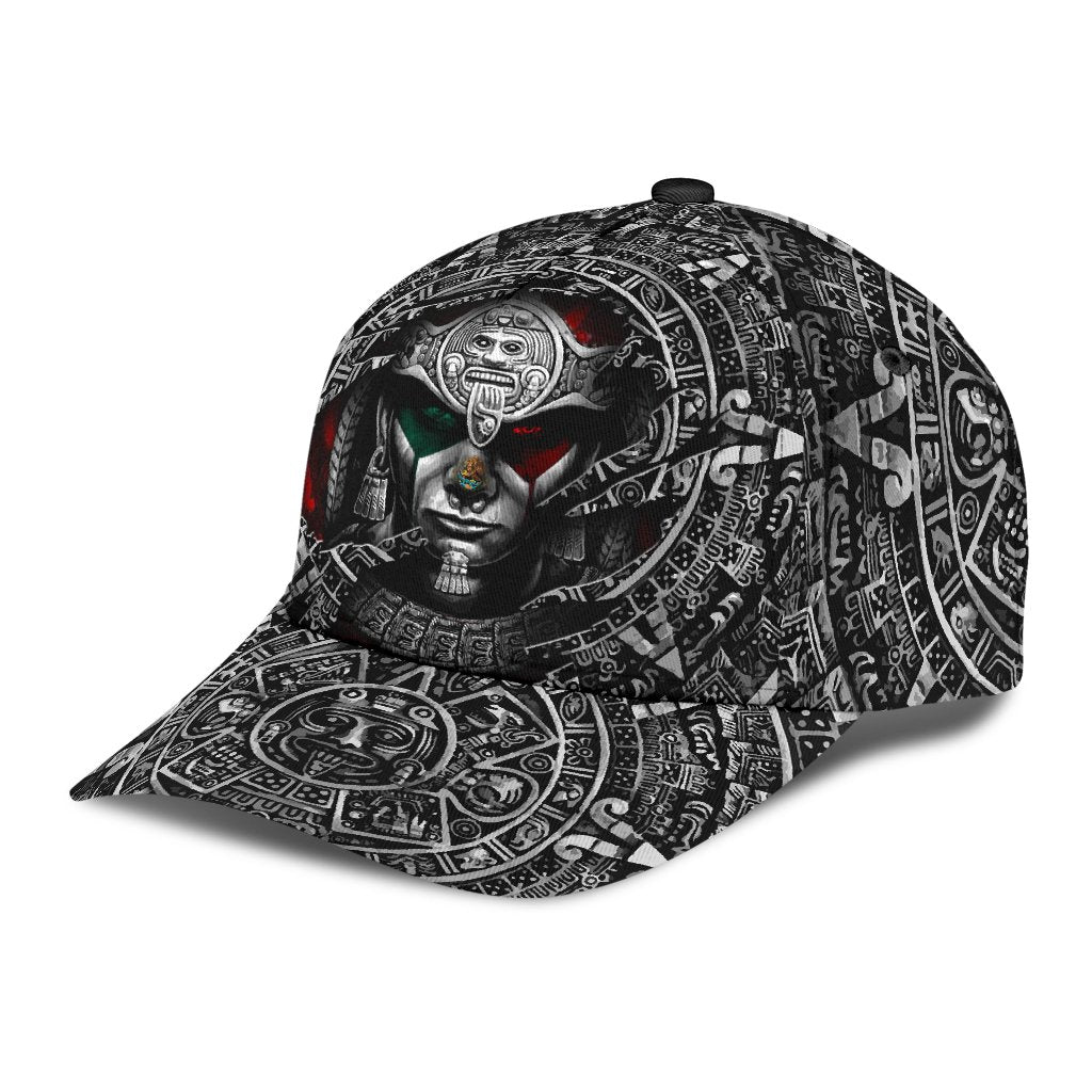 3D Full Printed Aztec Mexican Classic Cap, Aztec Cap Hat, Mexico Aztec Hat Cap For Him Her Trucker Hats Custom Hats Gifts For Men & Women
