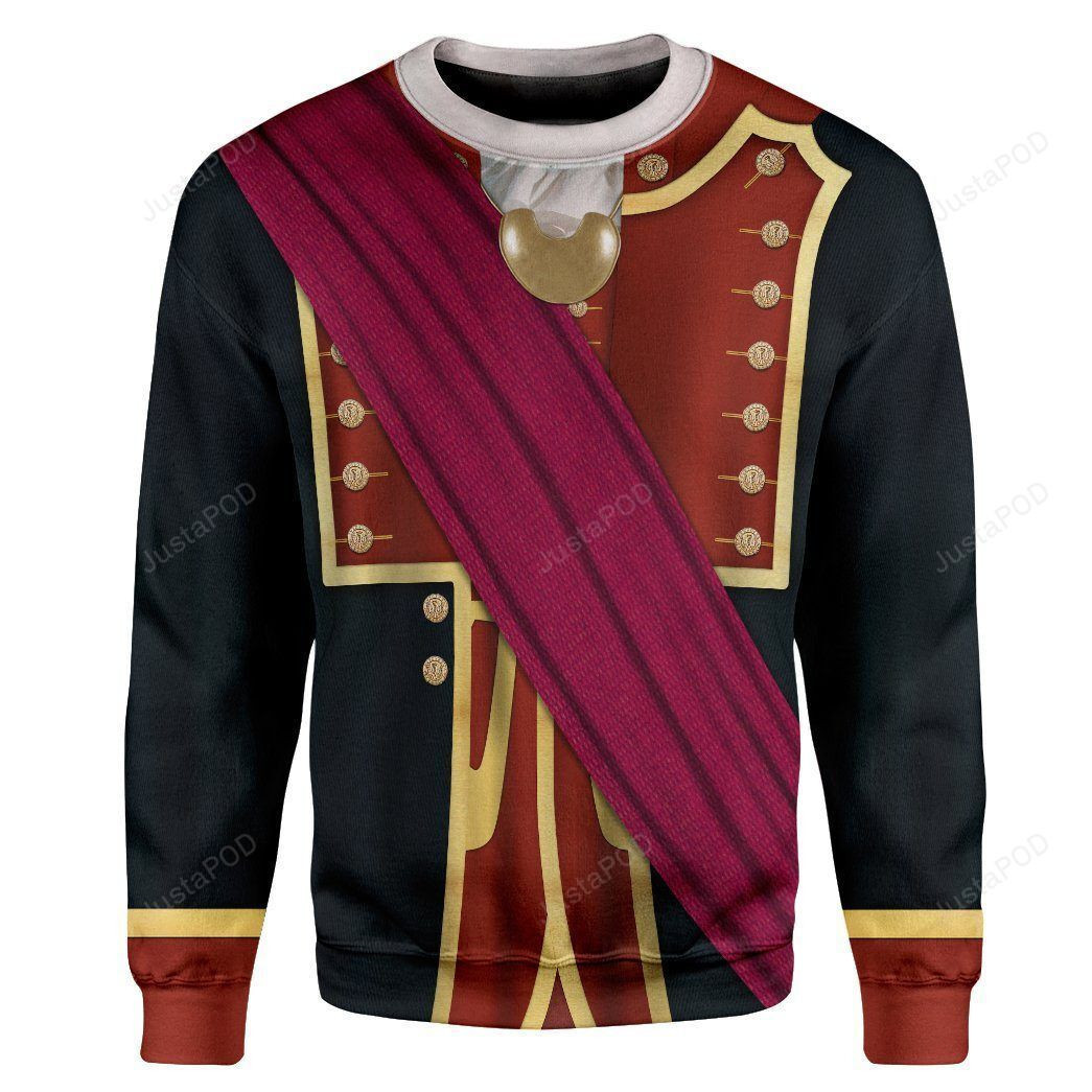 3D George Washington Ancient Costume Ugly Christmas Sweater Adult 3D Funny Matching for family