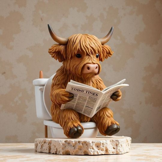 3D Highland Cow Advent Calendar - 24 Resin Farmhouse - Christmas Figurines - Christmas gifts - Image 12