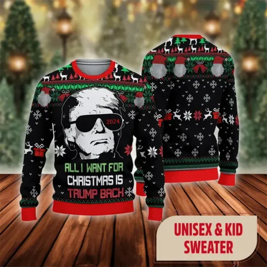 3D Kamala Donald Trump Graphic Sweatshirt New Funny Ugly Christmas Sweatshirts Funny - Image 15