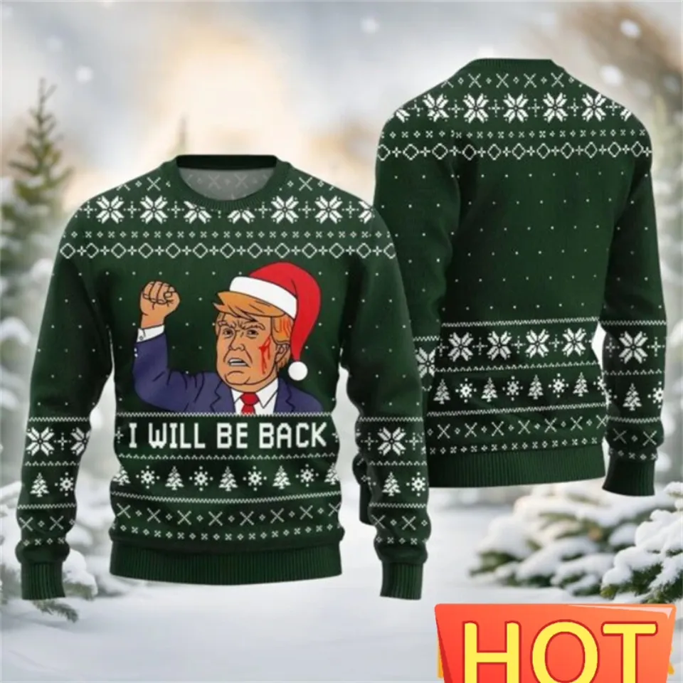 3D Kamala Donald Trump Graphic Sweatshirt New Funny Ugly Christmas Sweatshirts Funny - Image 6