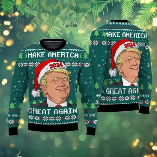 3D Kamala Donald Trump Graphic Sweatshirt New Funny Ugly Christmas Sweatshirts Funny - Image 19