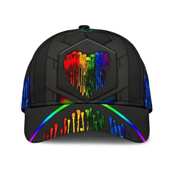 3D LGBT Cap For Couple Lesbian, Be Proud Be Visible LGBT Printing Baseball Cap Hat, Gift For Gay Friends Trucker Hats Custom Hats Gifts For Men & Women