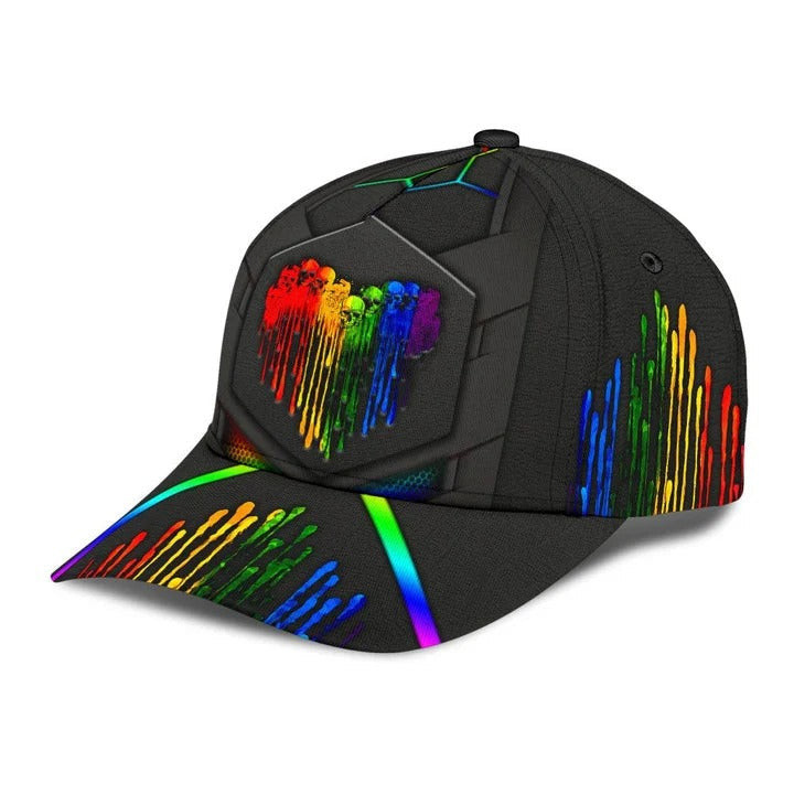 3D LGBT Cap For Couple Lesbian, Be Proud Be Visible LGBT Printing Baseball Cap Hat, Gift For Gay Friends Trucker Hats Custom Hats Gifts For Men & Women