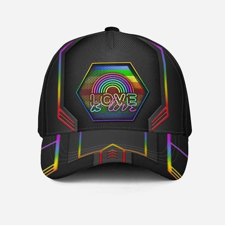 3D LGBT Cap For Couple Lesbian, Be Proud Be Visible LGBT Printing Baseball Cap Hat, Gift For Gay Friends Trucker Hats Custom Hats Gifts For Men & Women