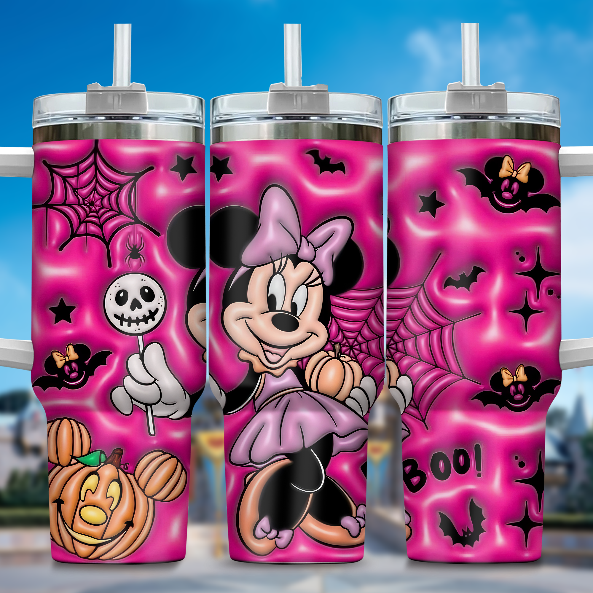 3D Minnie Mouse Cartoon Custom Stanley Cup 40 oz 30 oz Tumbler With HandleTVC2301355