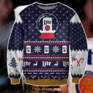 3D Print Knitting Pattern Miller Lite Ugly Christmas Sweater Adult 3D Funny Matching for family