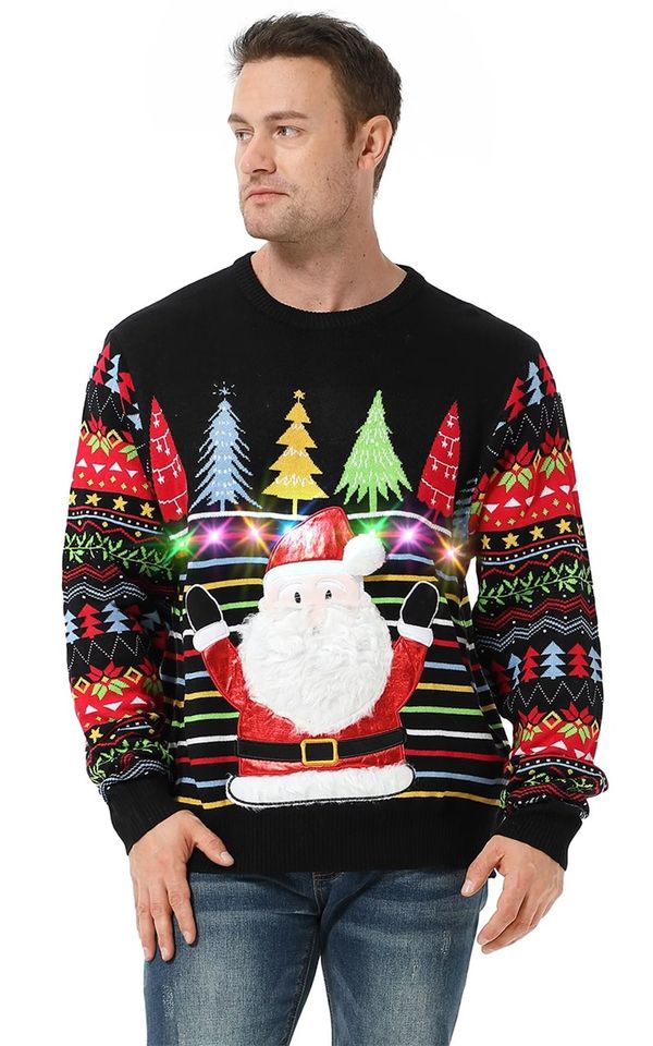 3D Print LED Ugly Christmas Jumper Sweatshirt