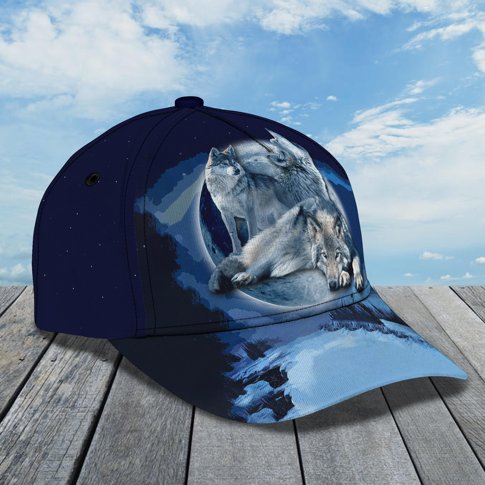 3D Printing Wolf Cap Wild Animal Lovers Trucker Hats Custom Hats Gifts For Men & Women