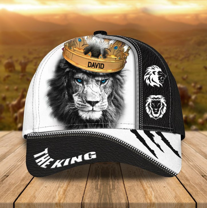 4th of July American Flag Lion Classic Cap for Men, Dad, Husband Lion Hats Trucker Hats Custom Hats Gifts For Men & Women