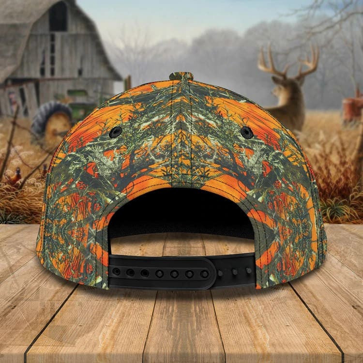 4th of July Deer Hunting Cap for Dad, Son 3D Classic Cap for Hunters Trucker Hats Custom Hats Gifts For Men & Women