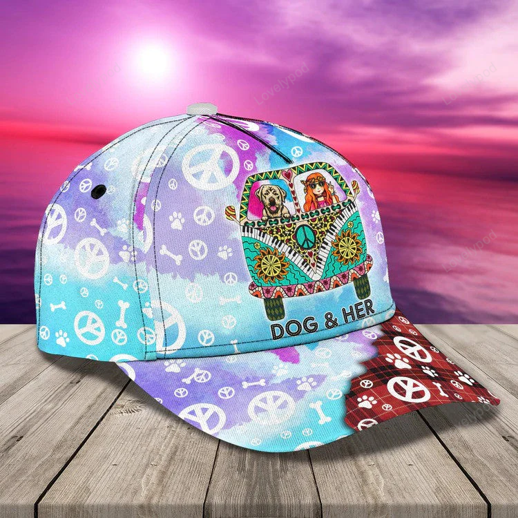 4th of July Personalized Hippie Cap, Cute gift for Hippie Community for Girl and Man Cap Hat Trucker Hats Custom Hats Gifts For Men & Women