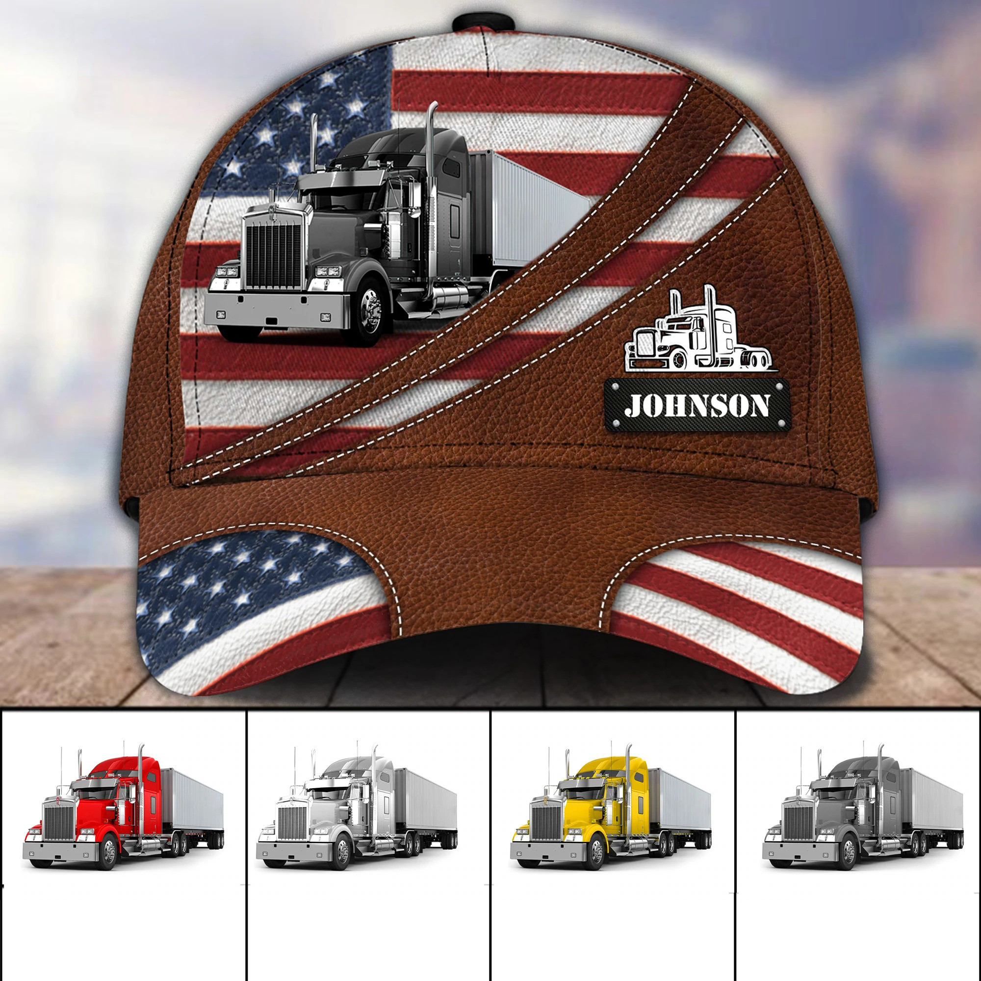 4th of July Personalized Trucker Cap, Gift for Dad Father's Day Cap, Truck Hat for Truck Drivers, Gift for Husband from Wife Trucker Hats Custom Hats Gifts For Men & Women