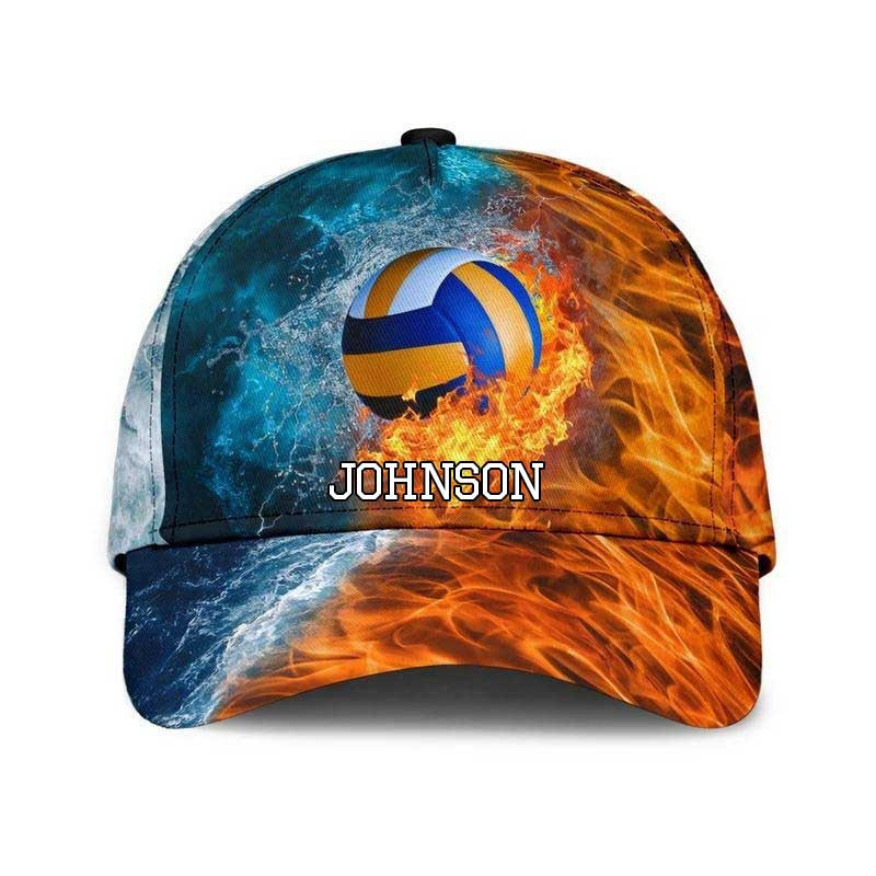 4th of July Volleyball Flag Classic Cap for Men, Women, Independence Day Volleyball Team Hat Uniform for Friends Trucker Hats Custom Hats Gifts For Men & Women