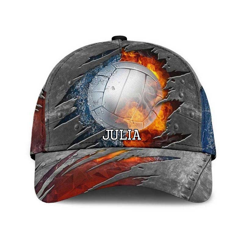 4th of July Volleyball Flag Classic Cap for Men, Women, Independence Day Volleyball Team Hat Uniform for Friends Trucker Hats Custom Hats Gifts For Men & Women