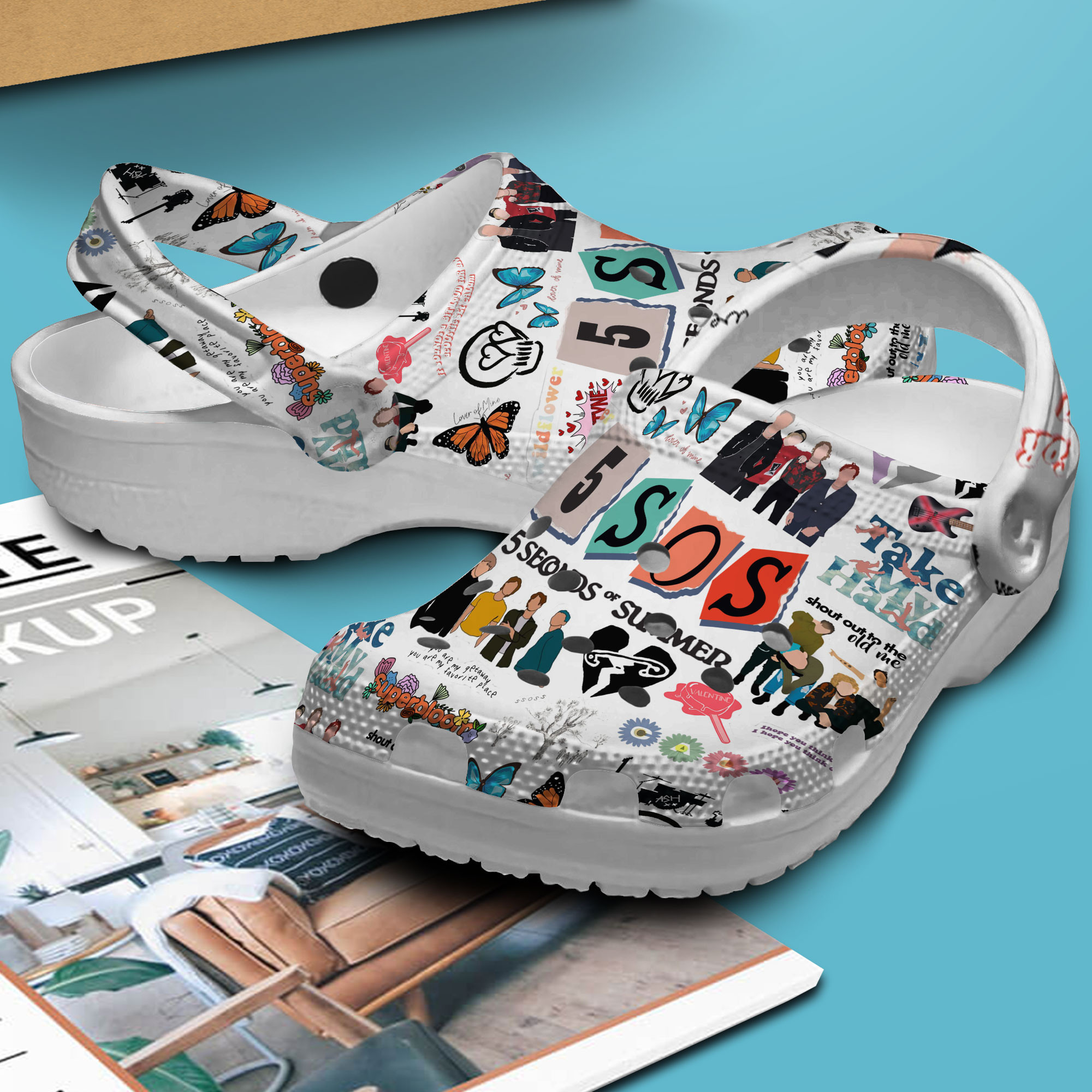 5 Seconds Of Summer Music Crocs Crocband Clogs Shoes Comfortable For Men Women and Kids - Image 2