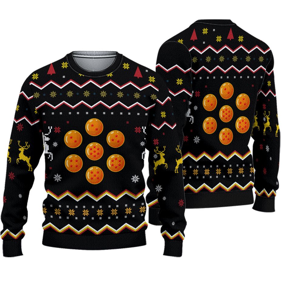 7 Dragon Balls  Ugly Christmas Sweater