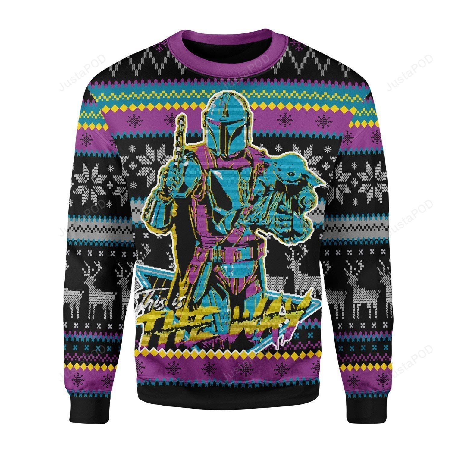 80S The Way Ugly Christmas Sweater Adult 3D Funny Matching for family