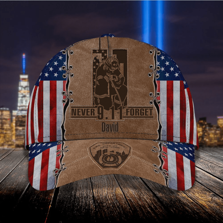 9.11 Never Forget Cap, September 11 attacks, Personalized Custom Name Hat, Remember Those Who Died Trucker Hats Custom Hats Gifts For Men & Women