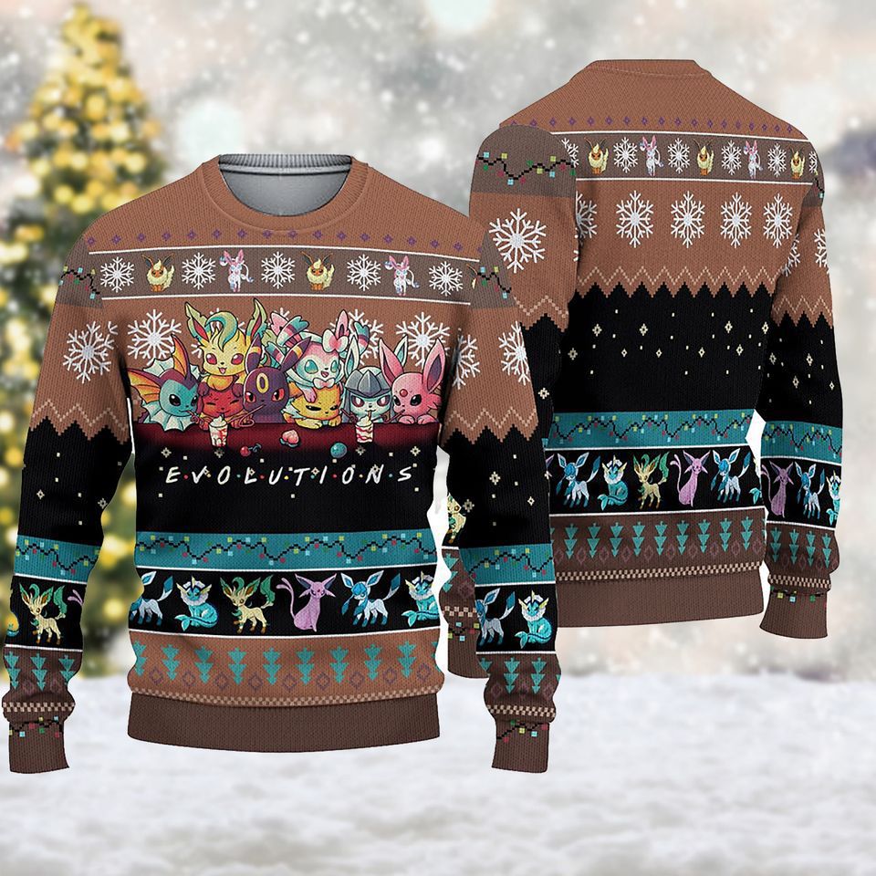 90s Japanese Movie 3D shirt, Animated Movie Ugly Christmas Sweater