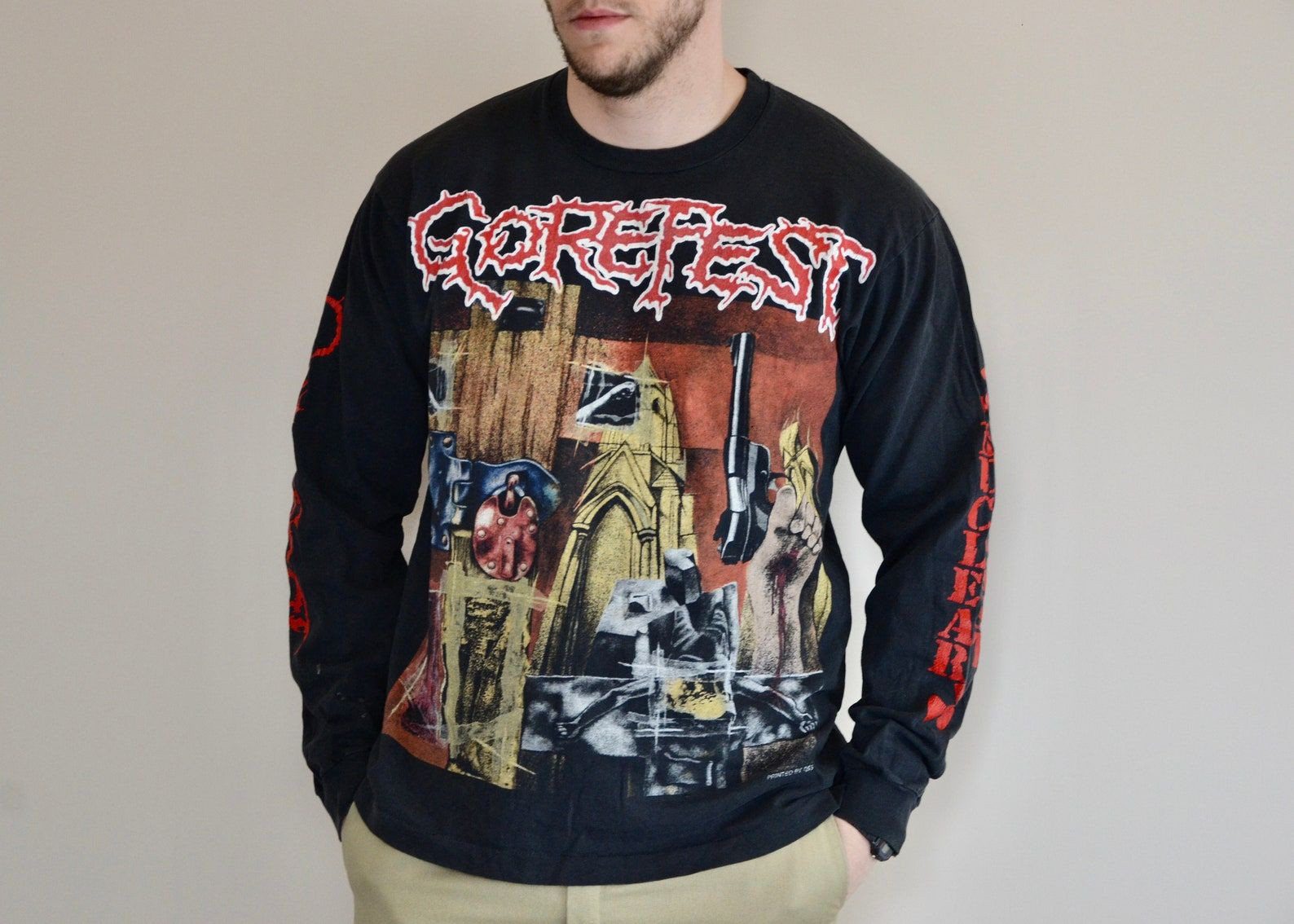 90S Vintage Gorefest Ugly Christmas Sweater Adult 3D Funny Matching for family