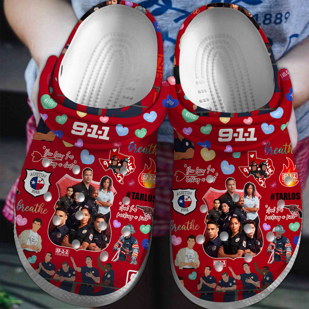 911 Lone Star TV Series Crocs Crocband Clogs Shoes Comfortable For Men Women and Kids