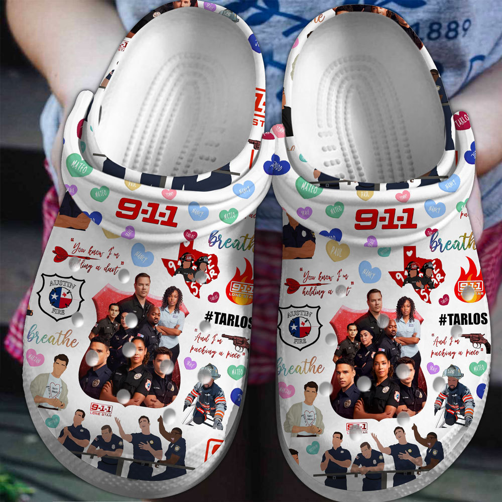 911 Lone Star TV Series Crocs Crocband Clogs Shoes Comfortable For Men Women and Kids