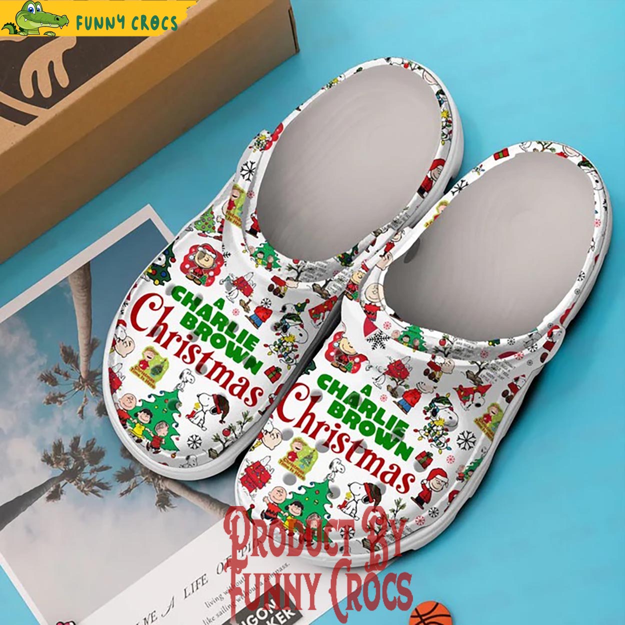 A Charlie Brown And Snoopy Cartoon Christmas Crocs Crocband Clogs Shoes Comfortable For Men Women and Kids - Image 2