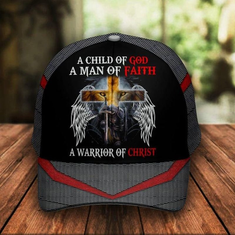 A Child of God A Man of faith 3D Cap , Warrior of God Jesus Cap Hat Trucker Hats Custom Hats Gifts For Men & Women