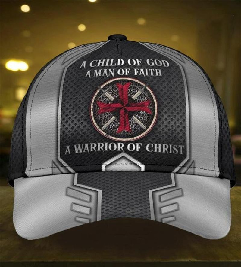 A Child of God A Man of faith 3D Cap , Warrior of God Jesus Cap Hat Trucker Hats Custom Hats Gifts For Men & Women