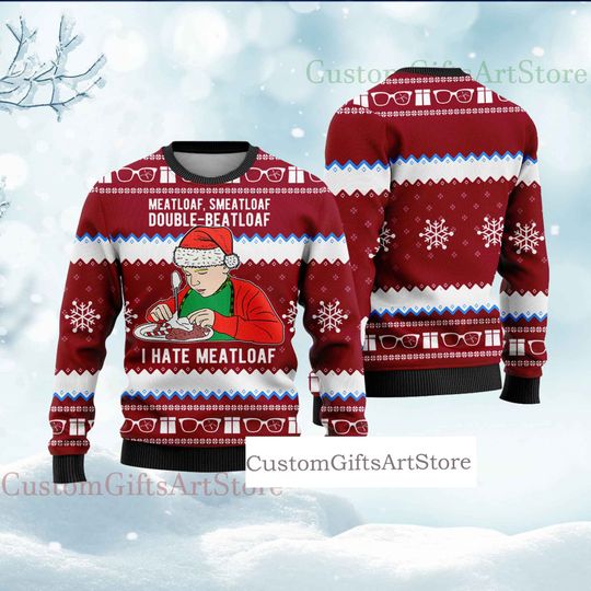 A Christmas Story I Hate Meatloaf Christmas Ugly Sweater - Image 6