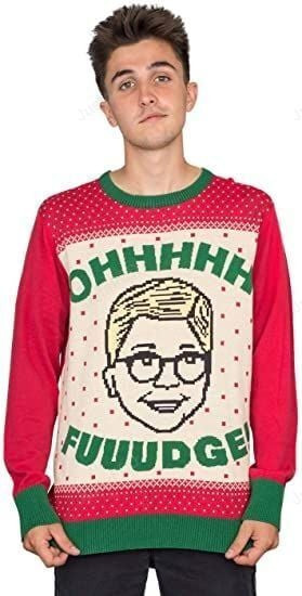 A Christmas Story Ohhhh Fuuudge Ralphie Adult Ugly Christmas Sweater Adult 3D Funny Matching for family