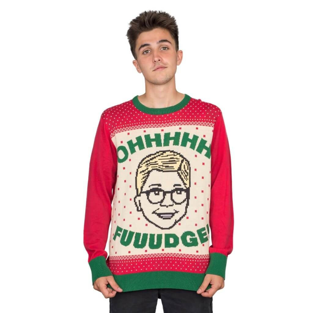 A Christmas Story Ohhhhh Uuudge! Ralphie For Unisex Ugly Christmas Sweater Adult 3D Funny Matching for family
